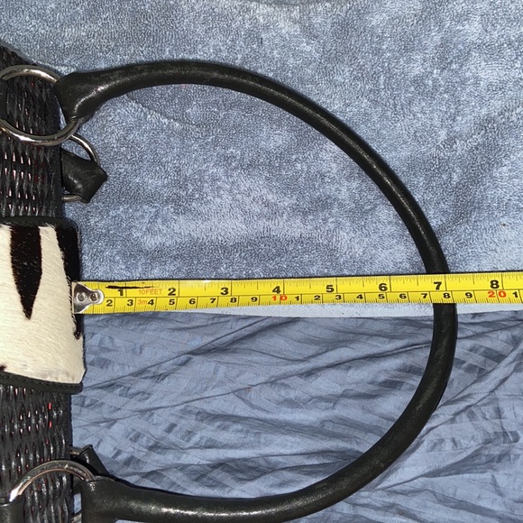 RARE Like new Adrienne Vittadini | vintage 90's wicker bag calf hair - Picture 13 of 16